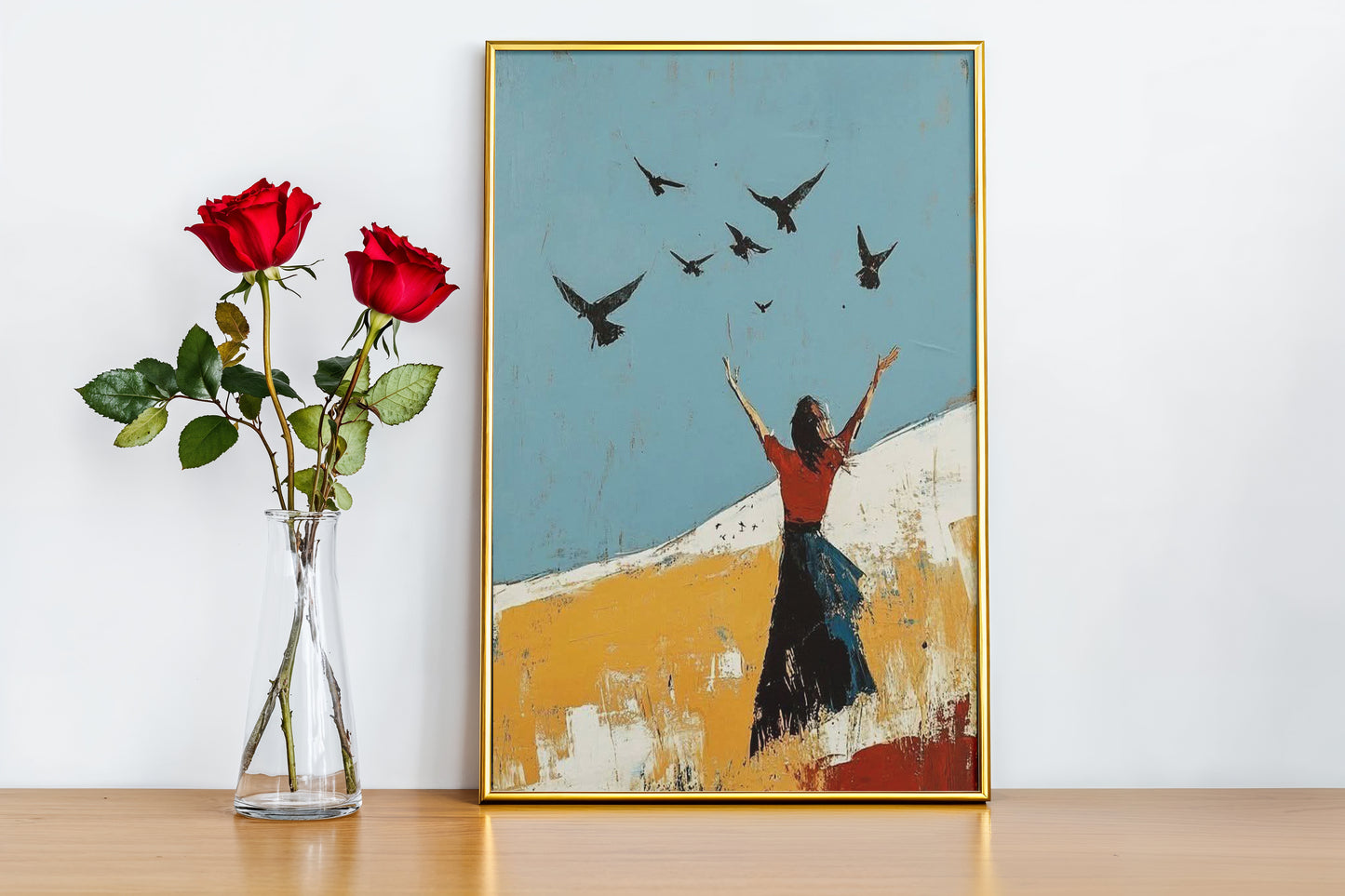 Woman and Birds_2