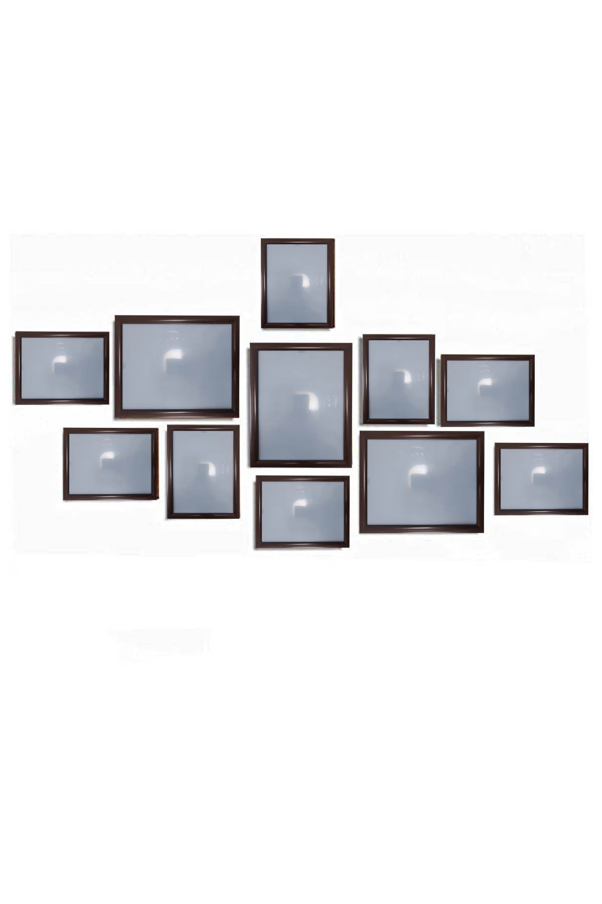 Şık Tasarımlı 11'li Set Polimer Resim Çerçevesi (15x21-8 Adet, 21x30-3 Adet)