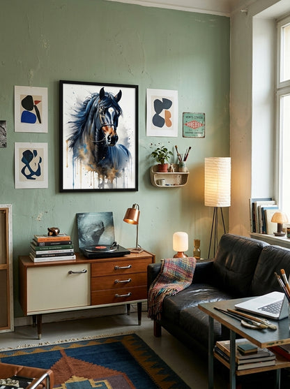 Watercolor horse portrait