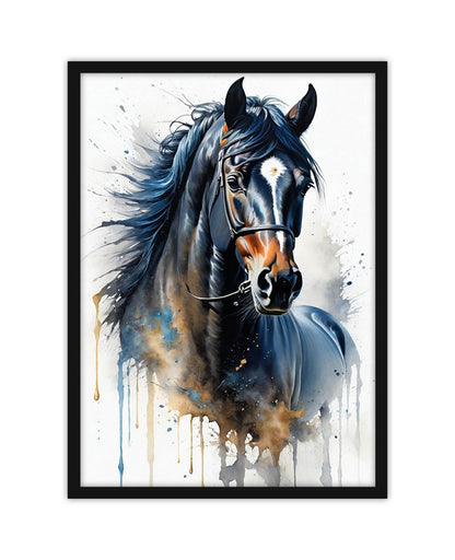 Watercolor horse portrait