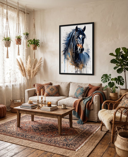 Watercolor horse portrait